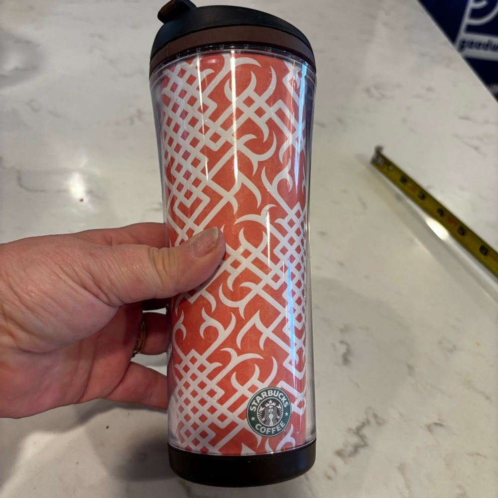 Starbucks Red and White Travel Mug